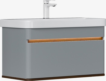 Тумба под умывальник Equil Elegante 80.1Y подвесная, Мэйджик/Дуб голиано - фото2