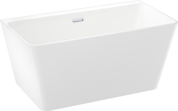 Отдельностоящая акриловая ванна Wellsee Graceful Pro 168x80, слив хром - фото