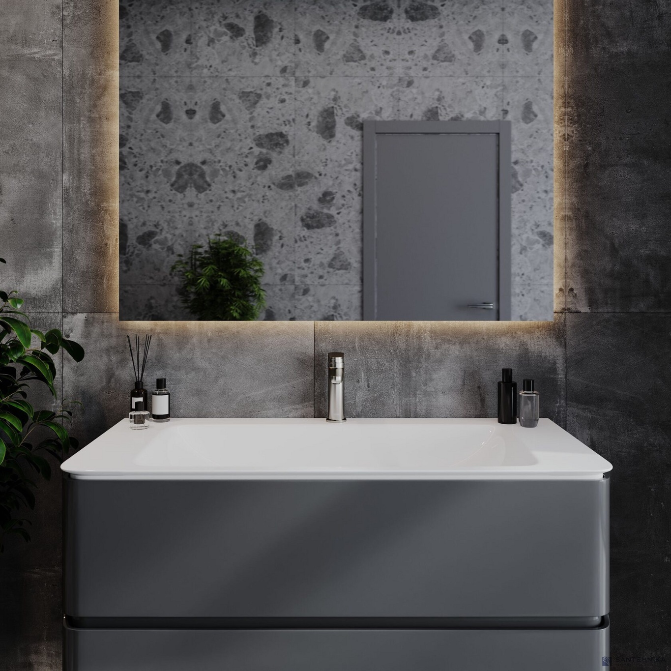 Смеситель для умывальника AQUAme Novara AQM6910GM, графит