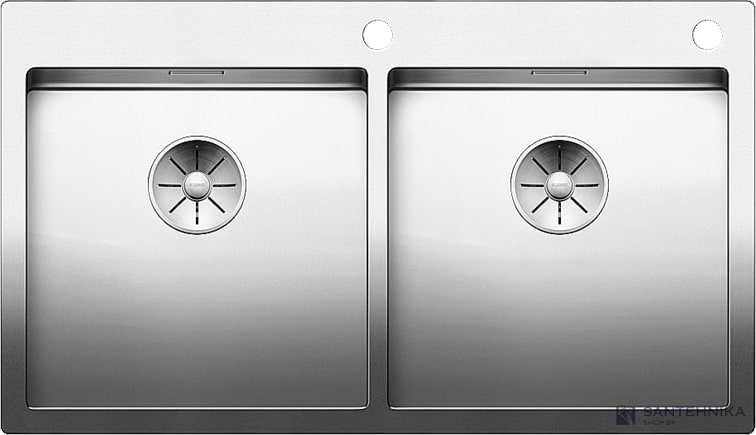 Кухонная мойка Blanco Claron 400/400-IF/А (зеркальная полировка, с клапаном-автоматом)