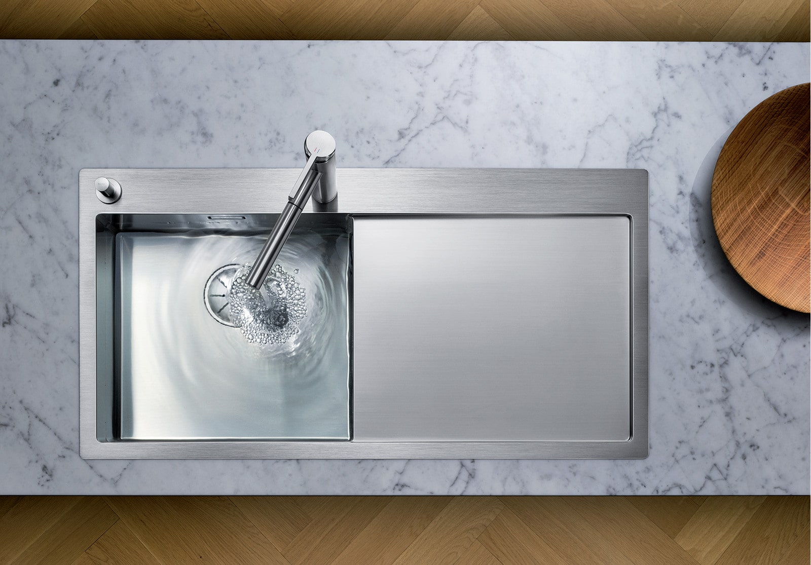 Кухонная мойка Blanco Claron 5 S-IF/А (левая, зеркальная полировка, с клапаном-автоматом) - фото2