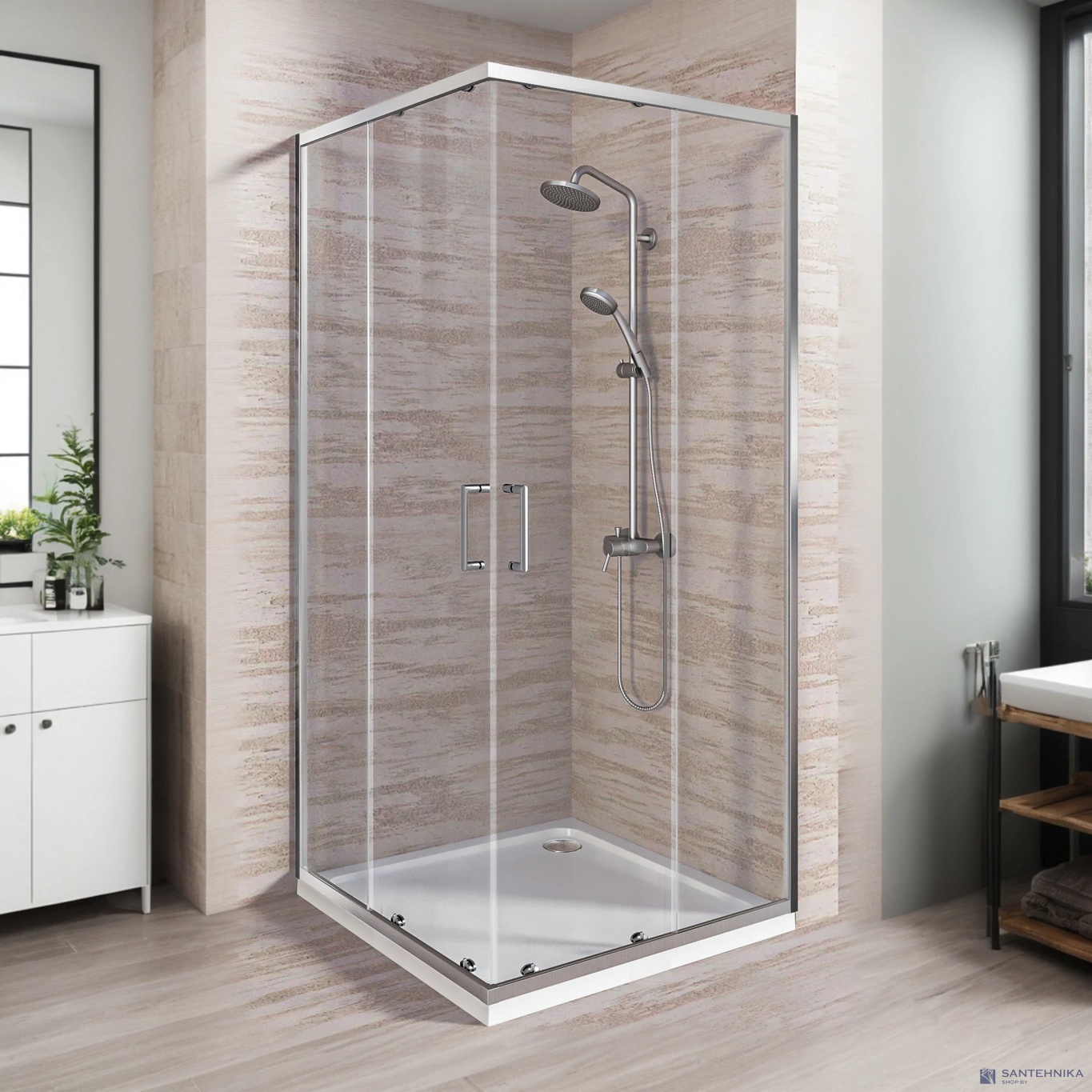 Душевой угол GooD DooR Lite CR-80-C-CH