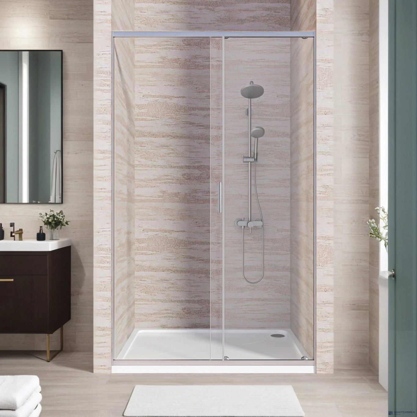 Душевая дверь GooD DooR Lite WTW-130-C-CH