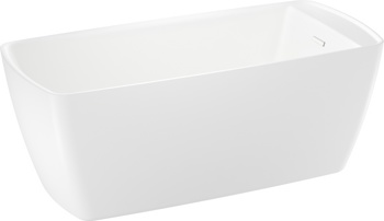 Отдельностоящая акриловая ванна Wellsee Ideal 170x78, слив белый - фото