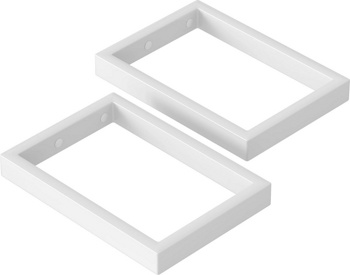 Кронштейн прямоугольный, белый - фото