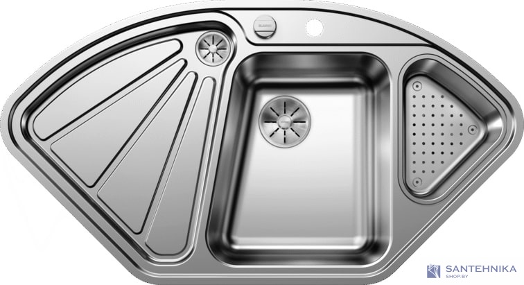 Кухонная мойка Blanco Delta-IF (зеркальная полировка, с клапаном-автоматом InFino®)