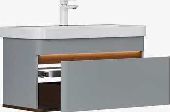 Тумба под умывальник Equil Elegante 80.1Y подвесная, Мэйджик/Дуб голиано - фото