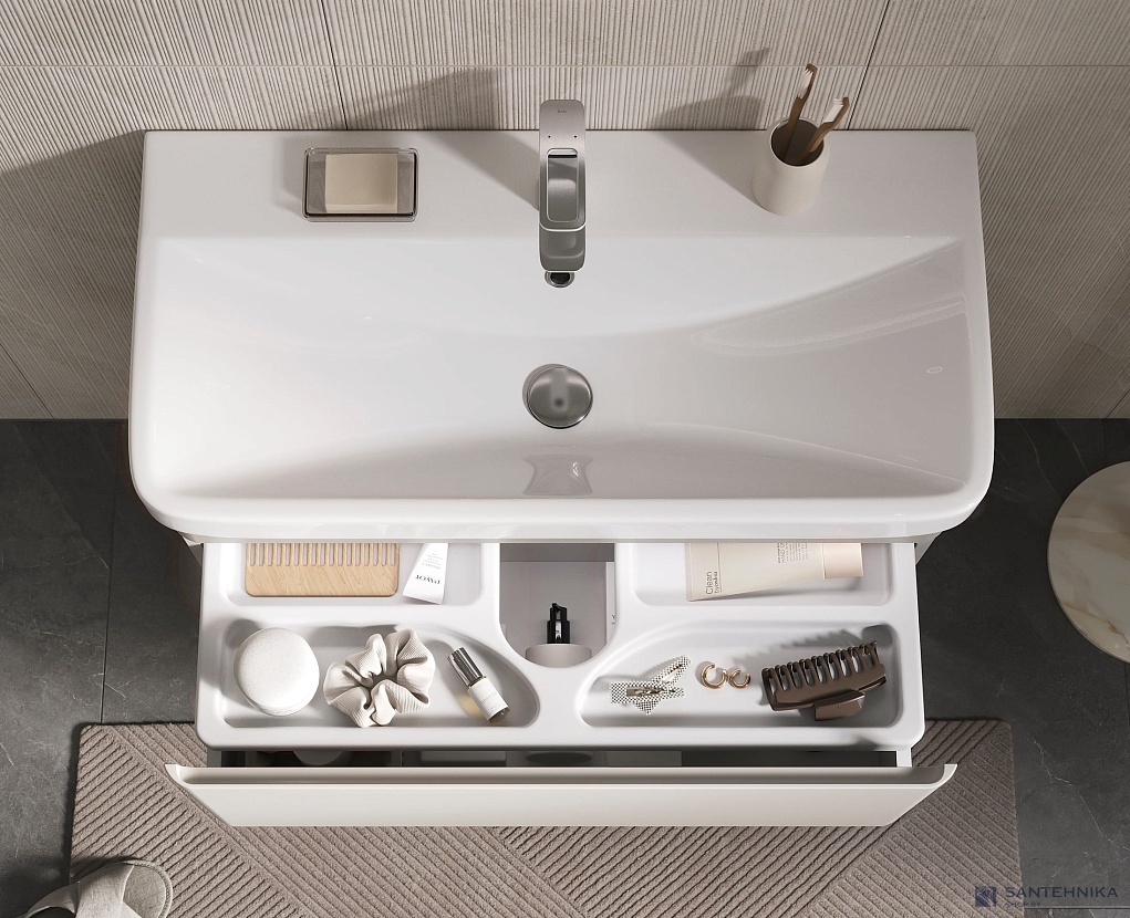 Тумба под умывальник Equil Elegante 80.1Y подвесная, Амарок/Белый