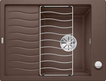 Кухонная мойка Blanco Elon 45 S (кофе, с отводной арматурой InFino®) - фото