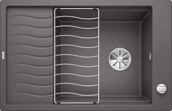 Кухонная мойка Blanco Elon XL 6 S (темная скала, с клапаном-автоматом InFino®) - фото