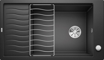 Кухонная мойка Blanco Elon XL 8 S (антрацит, с отводной арматурой InFino®) - фото