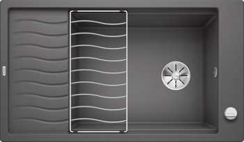 Кухонная мойка Blanco Elon XL 8 S (темная скала, с отводной арматурой InFino®) - фото