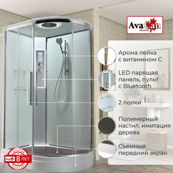 Душевая кабина AvaCan EM2811LLEDT прозрачная - фото2