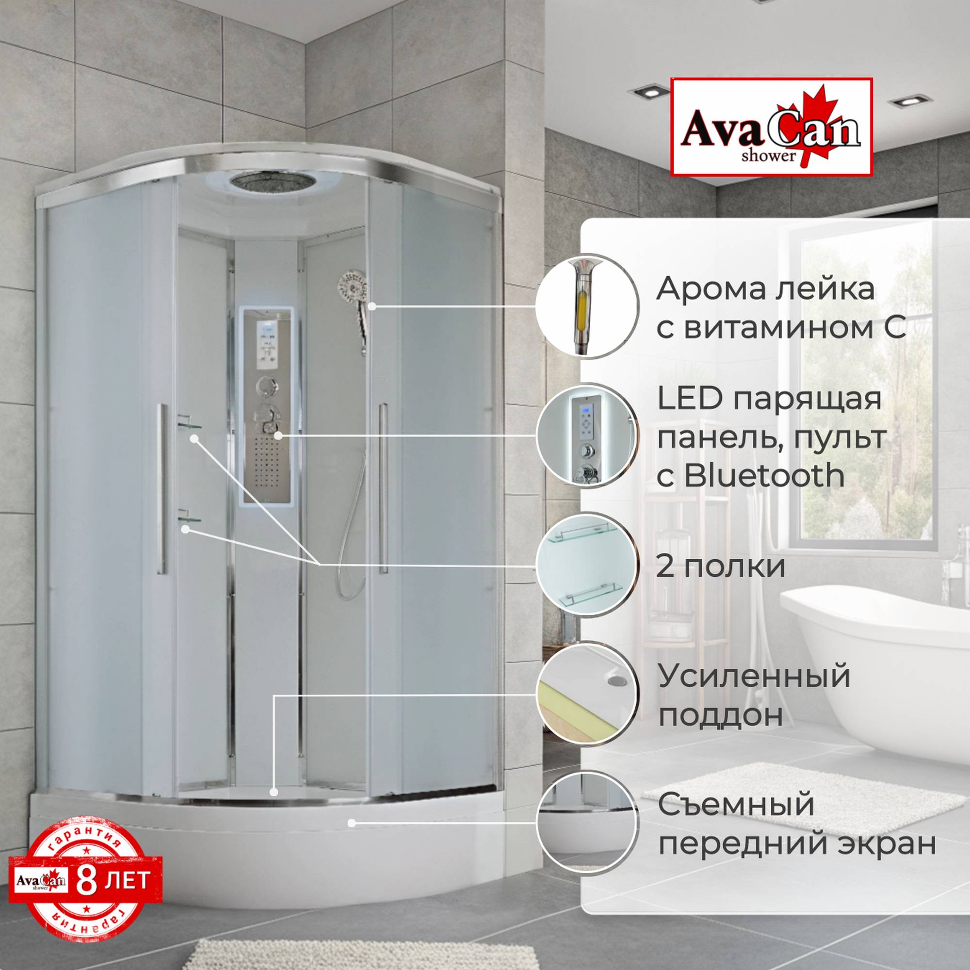 Душевая кабина AvaCan EM3010LED - фото2