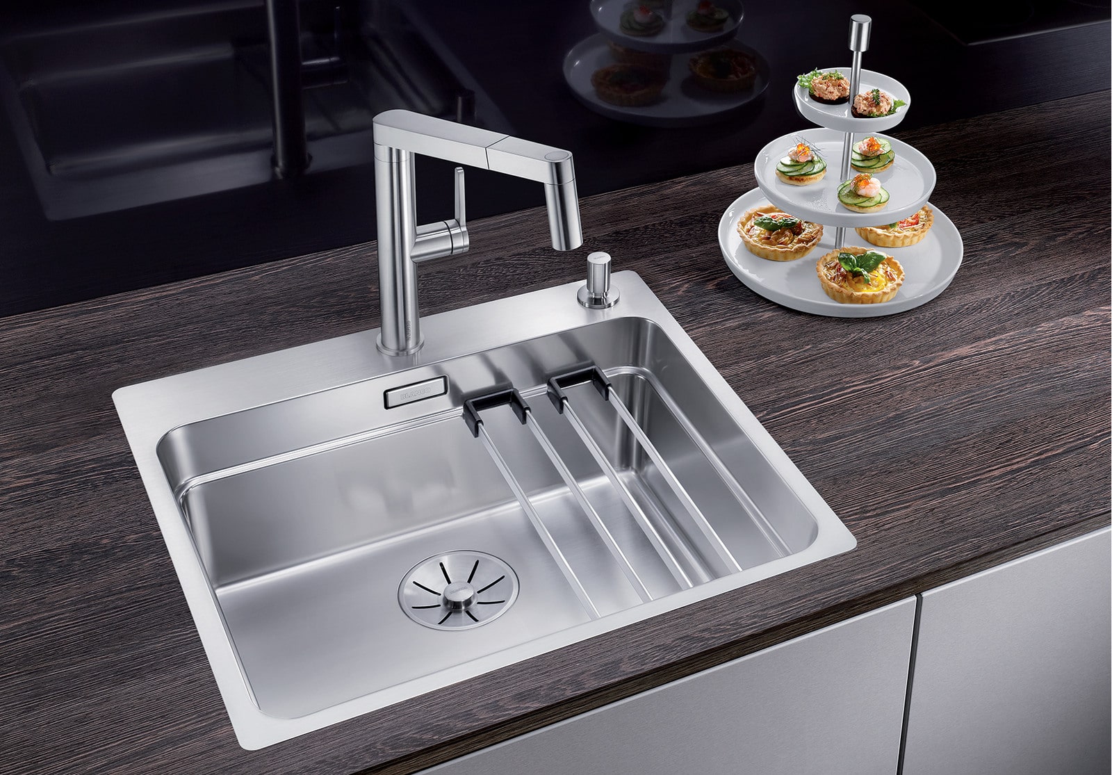 Кухонная мойка Blanco Etagon 500-IF/A (зеркальная полировка, с клапаном-автоматом) - фото2
