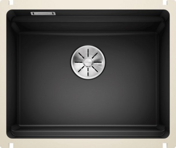 Кухонная мойка Blanco Etagon 500-U (черный, с отводной арматурой InFino®) - фото