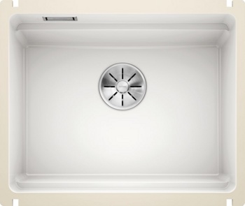 Кухонная мойка Blanco Etagon 500-U (глянцевый белый, с отводной арматурой InFino®) - фото