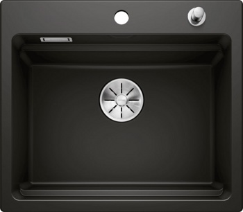 Кухонная мойка Blanco Etagon 6 (черный, с отводной арматурой InFino®) - фото