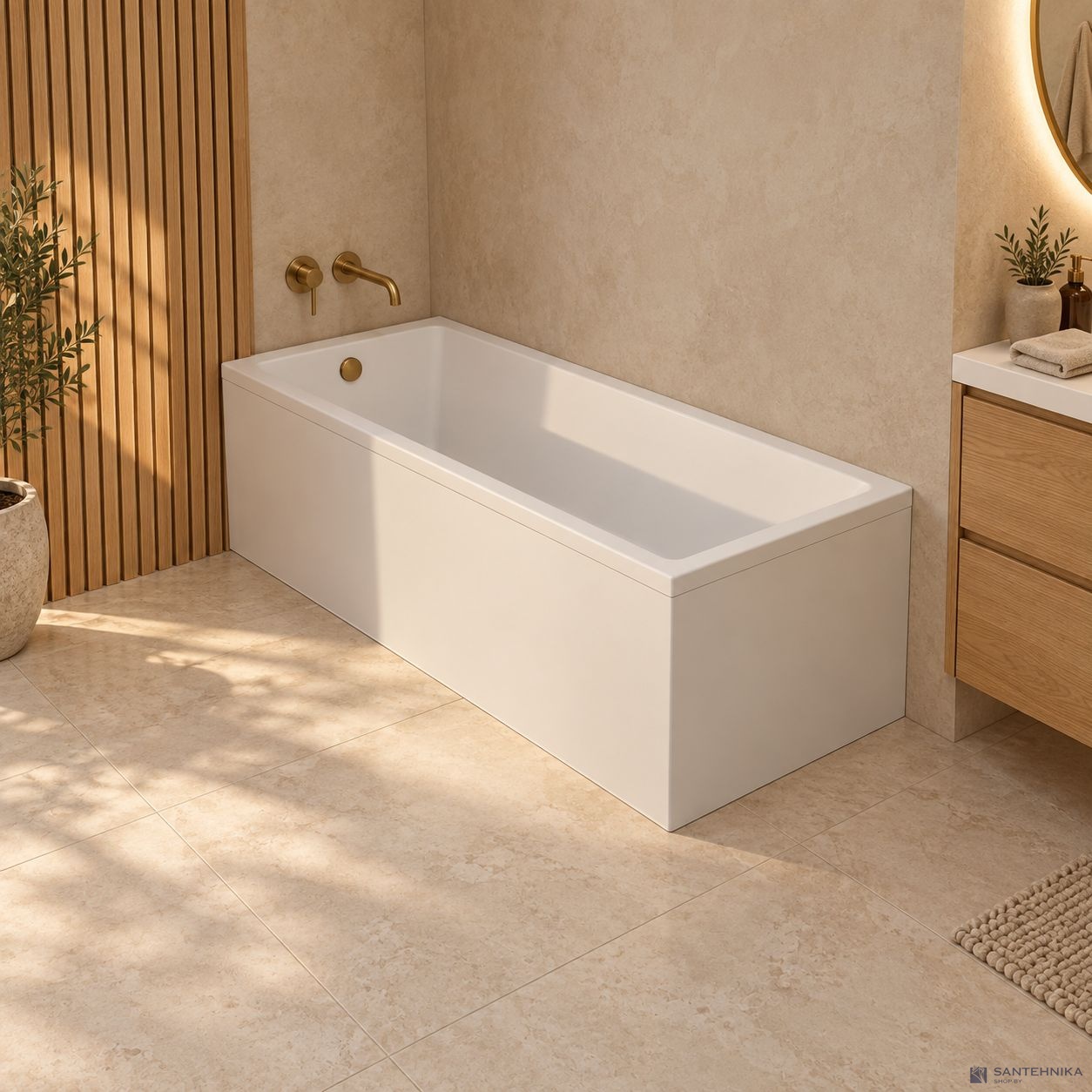 Акриловая прямоугольная ванна Bonito Home Sonata 180x80