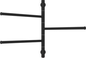 Полотенцесушитель электрический Сунержа Триада 540х585, матовый черный - фото