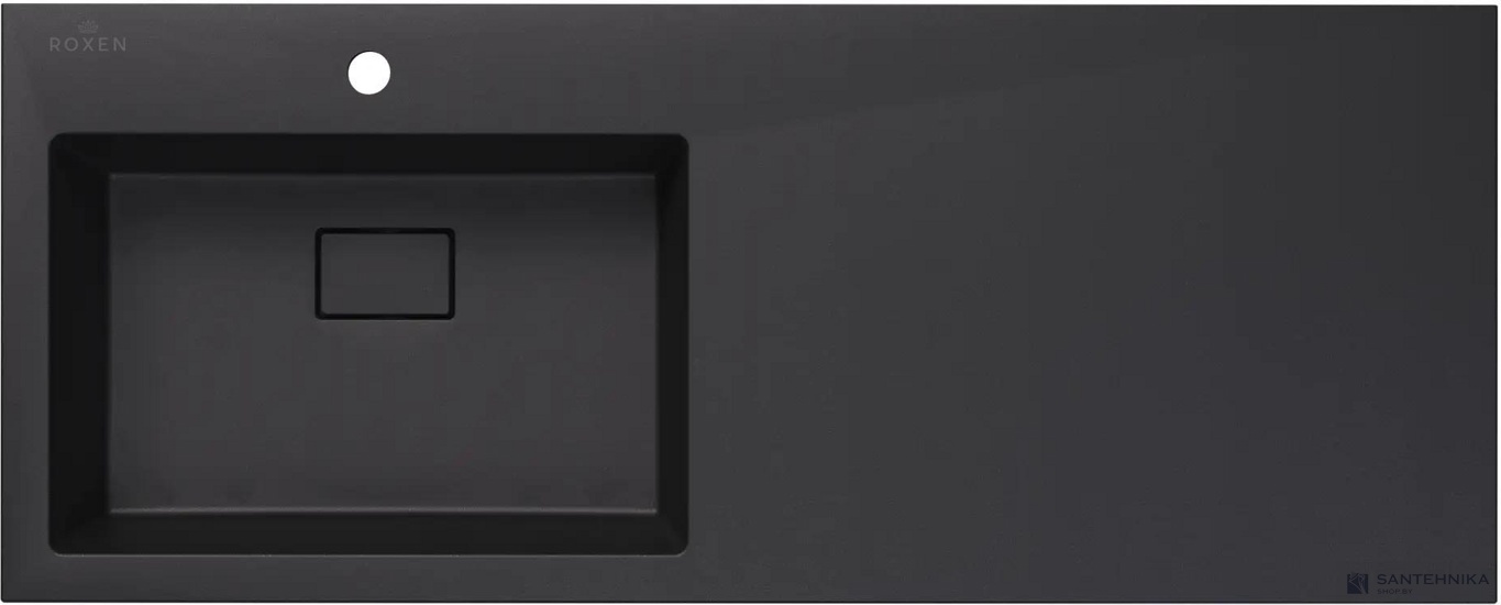 Умывальник из искусственного камня Roxen Faber 120L black 30010120L-B
