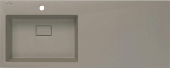 Умывальник из искусственного камня Roxen Faber 120L gray 30010120L-DG - фото2