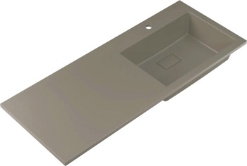 Умывальник из искусственного камня Roxen Faber 120R gray 30010120R-DG - фото