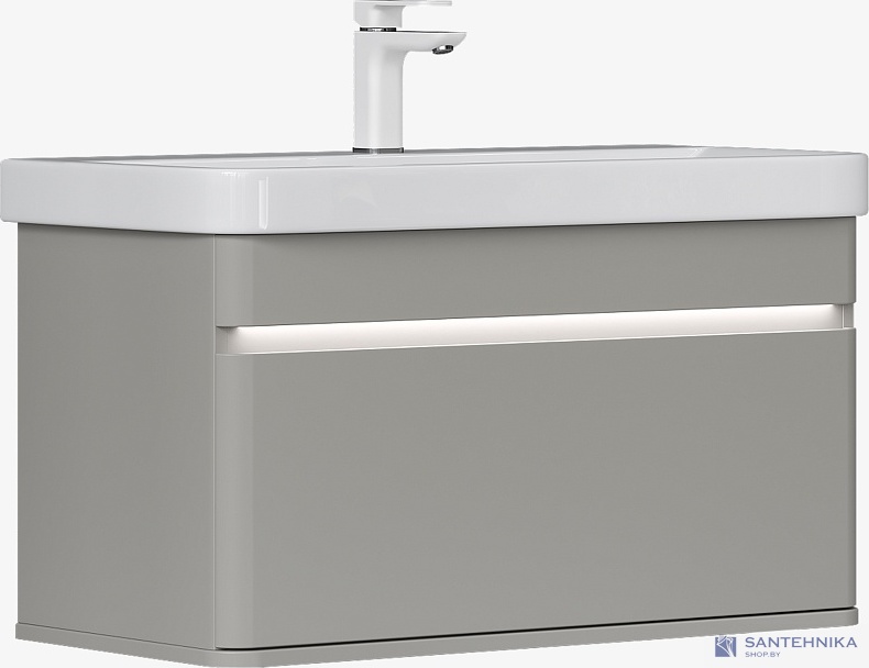 Тумба под умывальник Equil Elegante 80.1Y подвесная, Амарок/Белый