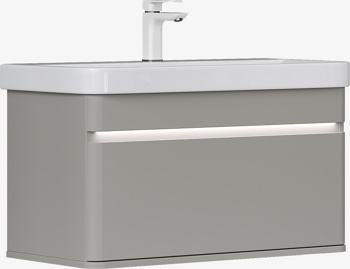 Тумба под умывальник Equil Elegante 80.1Y подвесная, Амарок/Белый - фото2