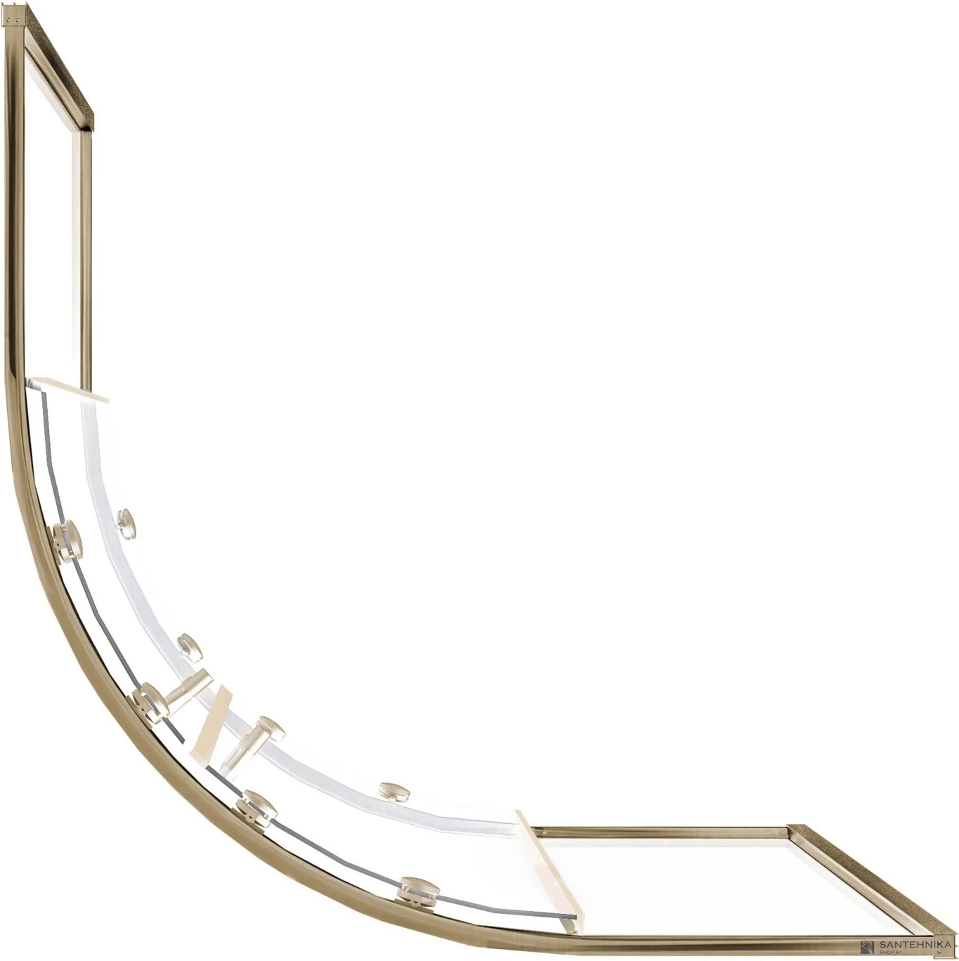 Душевой угол GooD DooR Lite R-90-C-BG