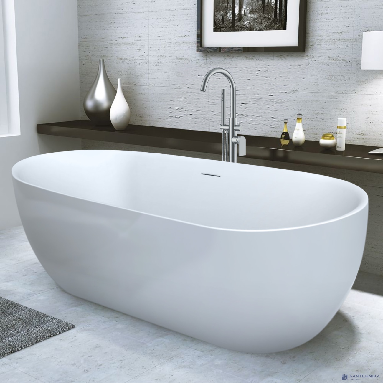 Акриловая отдельностоящая ванна BelBagno BB417-1900-800