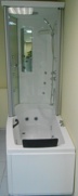 Акриловая прямоугольная ванна 170х85 с душевой кабиной Gemy G8040 B левая - фото2