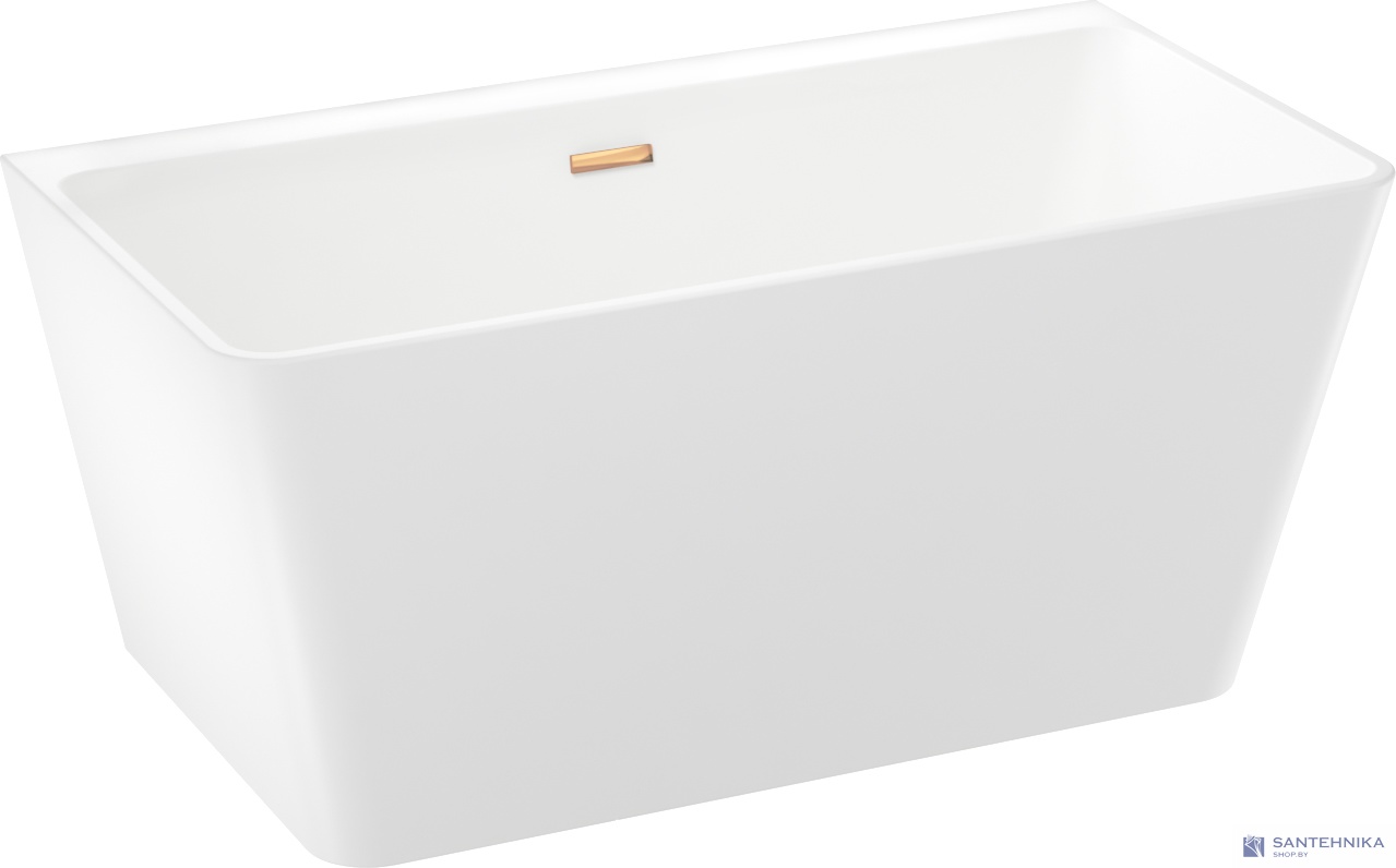 Отдельностоящая акриловая ванна Wellsee Graceful Pro 168x80, слив золото