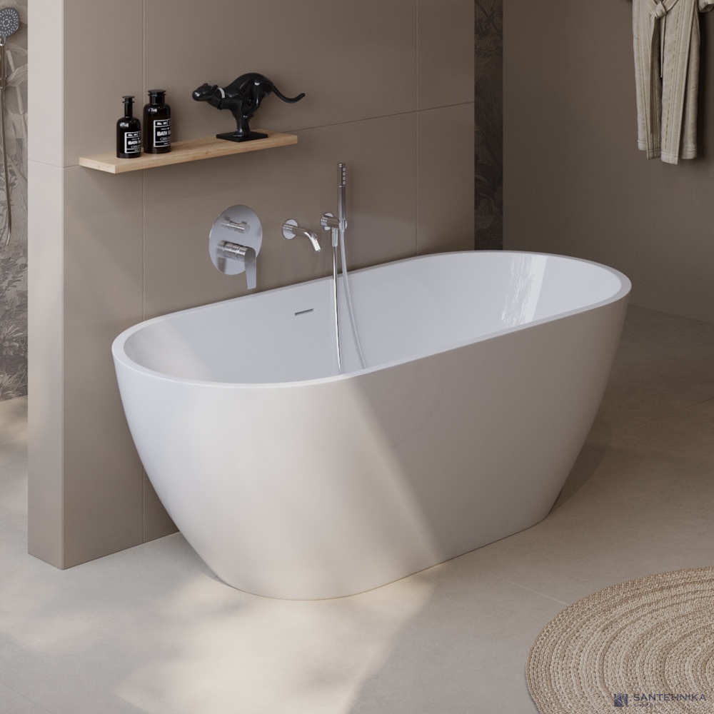 Акриловая отдельностоящая ванна BelBagno BB701-1400-720-K