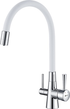 Смеситель Lemark Comfort LM3075C-White для кухни с подключением к фильтру с питьевой водой - фото
