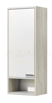 Шкафчик Aquaton Флай 1-створчатый белый, дуб крафт левый 1A237903FAX1(L/R) - фото