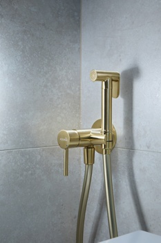 Гигиенический душ скрытого монтажа AQUAme Siena AQM6217BG, золото матовое - фото2