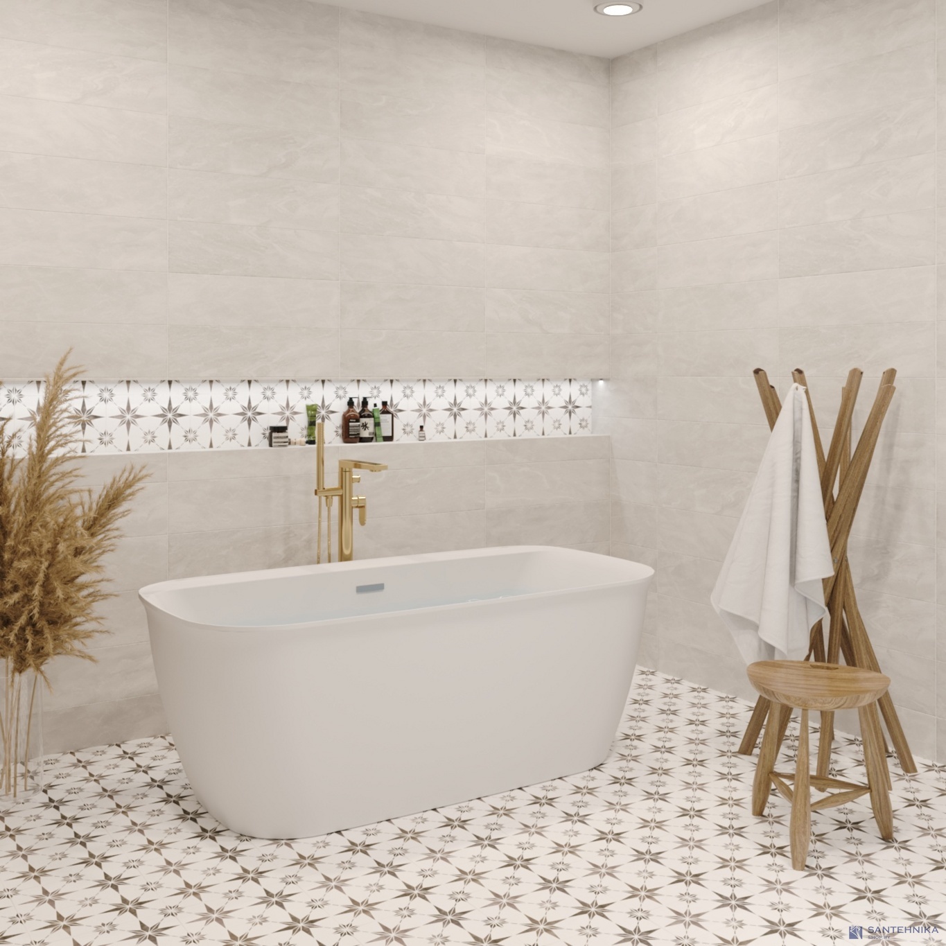 Отдельностоящая акриловая ванна Wellsee Brillant iCon 160x80, сифон белый