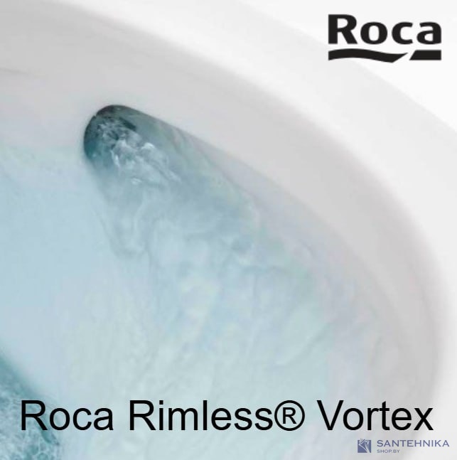 Унитаз Roca Optica Rimless Vortex подвесной с пневмокрышкой