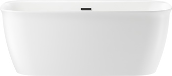 Отдельностоящая акриловая ванна Wellsee Brillant iCon 160x80, слив чёрный - фото2
