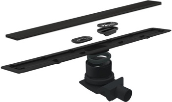 Водоотводящий желоб Pestan Confluo Frameless Line 300, черный мат - фото