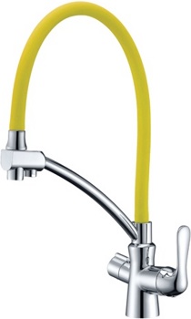 Смеситель Lemark Comfort LM3070C-Yellow для кухни с подключением к фильтру с питьевой водой - фото