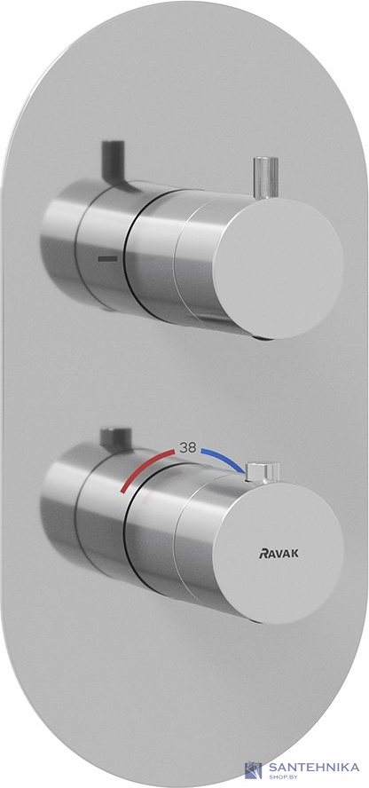 Смеситель термостатический на 2 канала скрытого монтажа Ravak Espirit ES 063.00CR.O2.RB07C