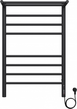 Полотенцесушитель электрический Terminus Аврора с полкой П8 500х850, черный матовый - фото2