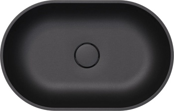 Умывальник из искусственного камня Roxen Mary black 300165-B - фото2