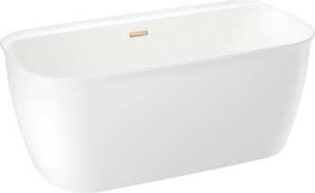 Отдельностоящая акриловая ванна Wellsee Brillant iCon 160x80, слив золото - фото