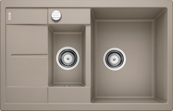 Кухонная мойка Blanco Metra 6 S Compact (серый беж, с клапаном-автоматом) - фото