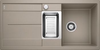 Кухонная мойка Blanco Metra 6 S (серый беж, с клапаном-автоматом) - фото