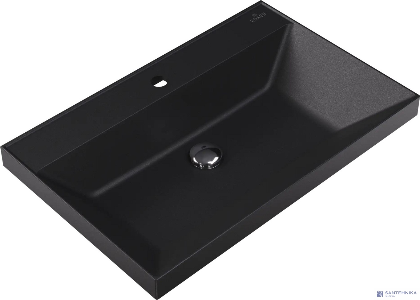 Умывальник из искусственного камня Roxen Mila 70 black 3001170-B