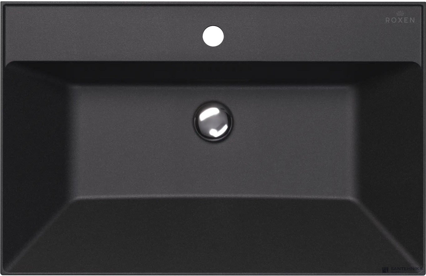 Умывальник из искусственного камня Roxen Mila 70 black 3001170-B